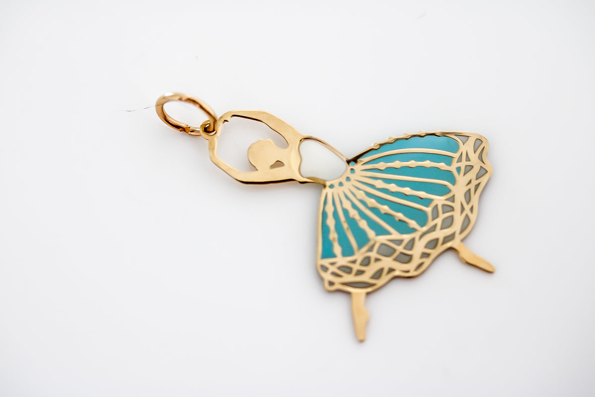 “Ballet Beauty” Pendant – Solid Gold