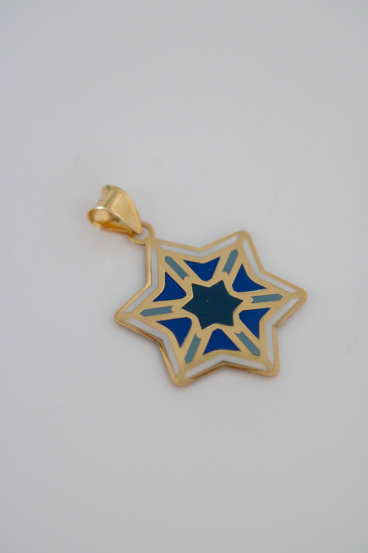“Blue Faith Star” – 14k Solid Gold