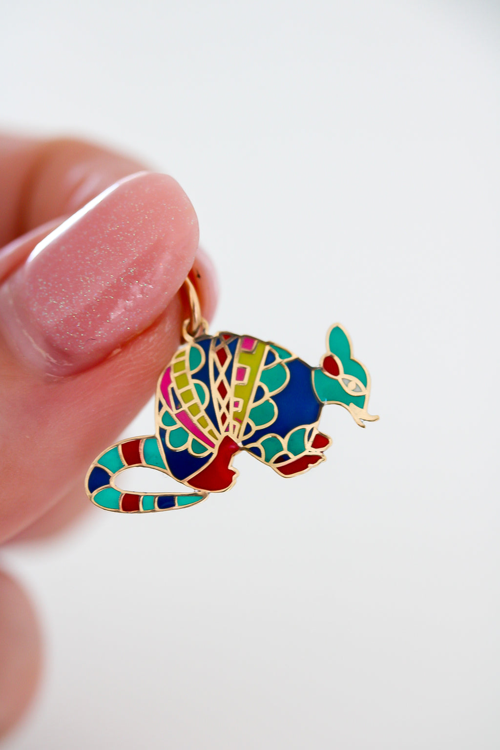 “Armadillo” Pendant – 14k Solid Gold