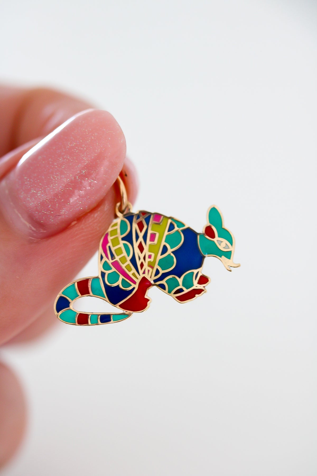 “Armadillo” Pendant – 14k Solid Gold