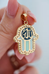 “Hand of Fatima” Pendant – 14k Solid Gold