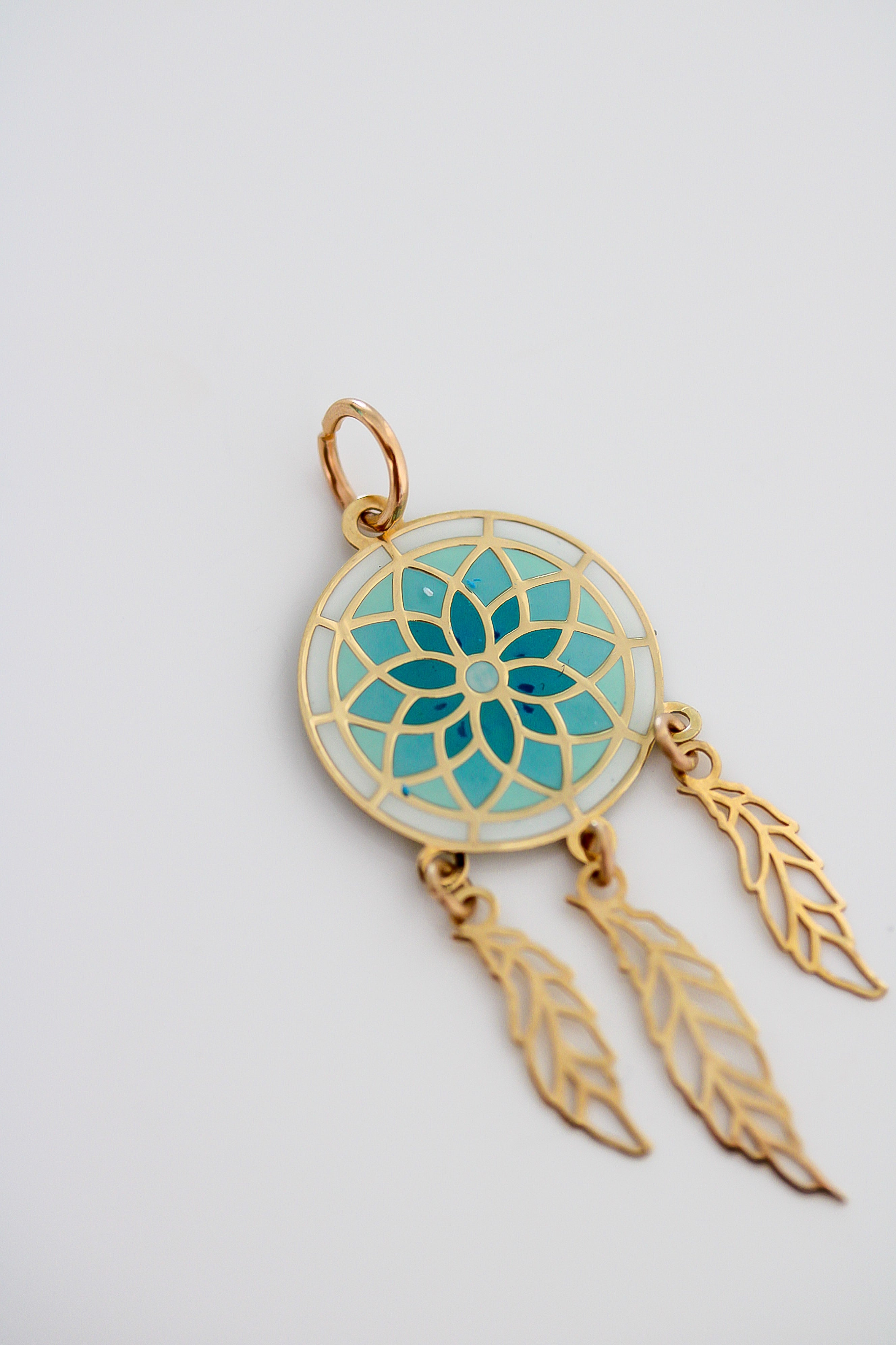 “Sacred Dreamcatcher” – 14k Solid Gold