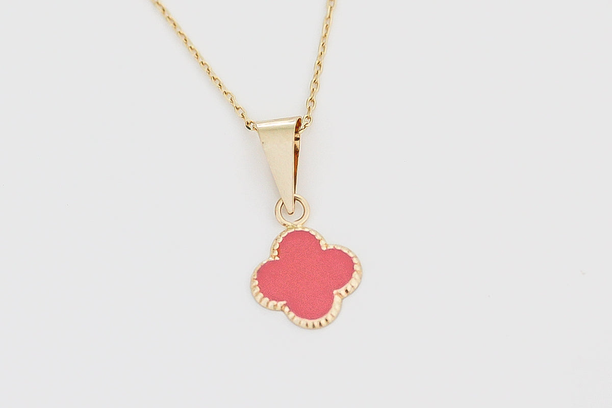 “Lucky Clover” Pendant – 14k Solid Gold