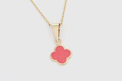 “Lucky Clover” Pendant – 14k Solid Gold