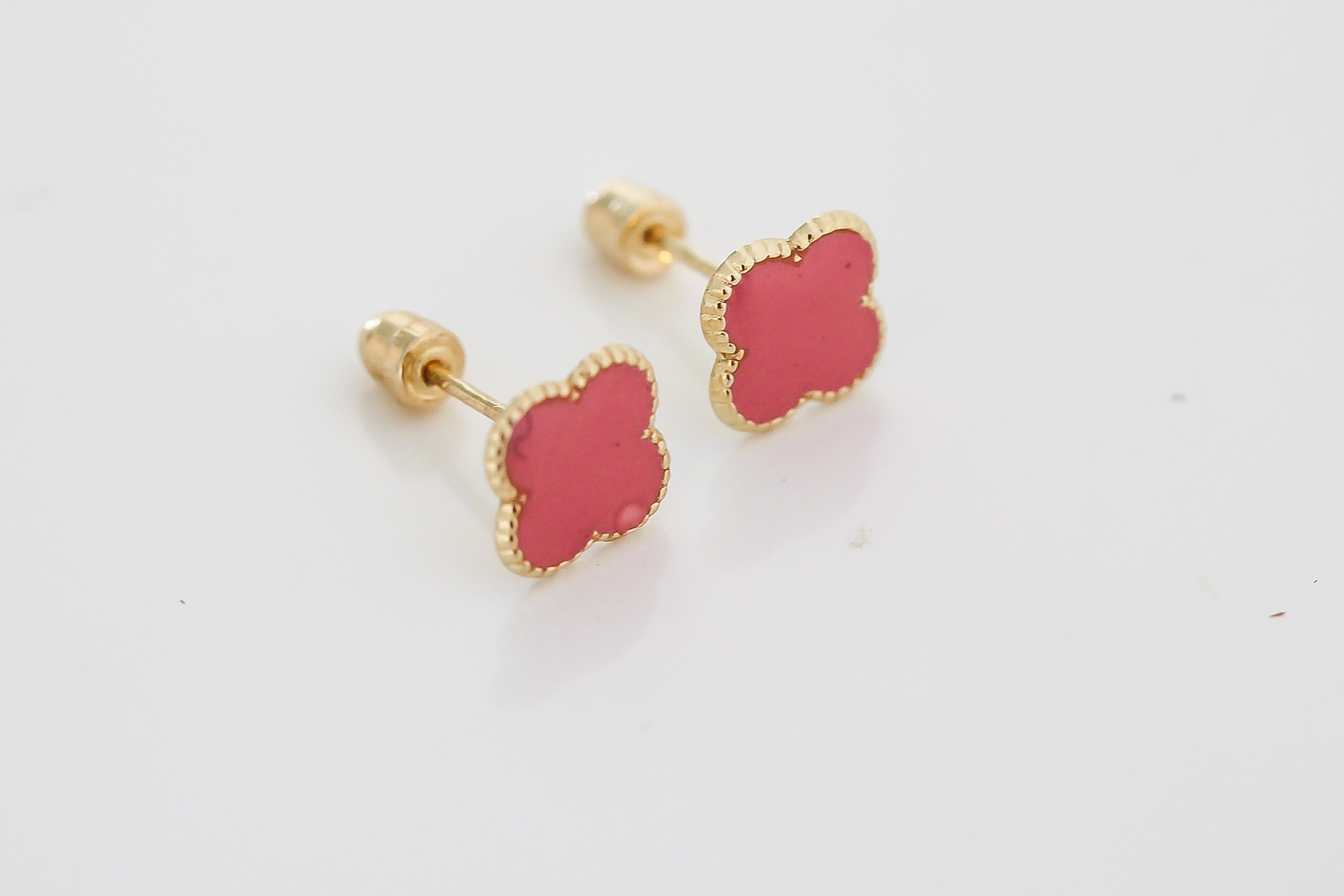 “Lucky Clover” Earrings – 14k Solid Gold