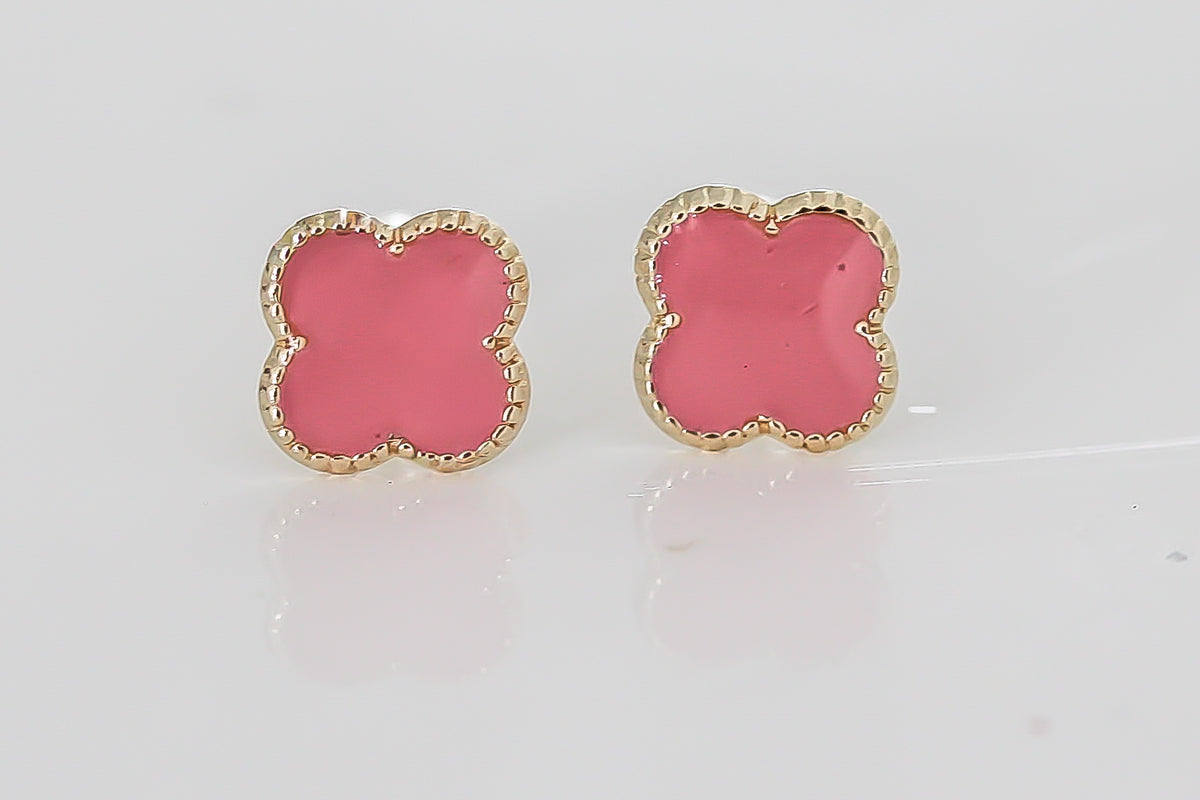 “Lucky Clover” Earrings – 14k Solid Gold