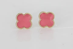 “Lucky Clover” Earrings – 14k Solid Gold