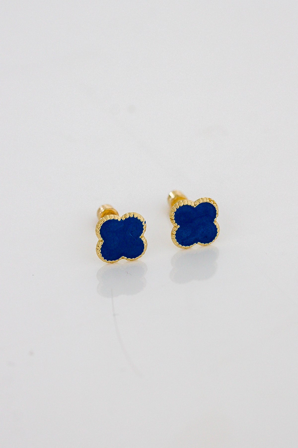 “Lucky Clover” Earrings – 14k Solid Gold