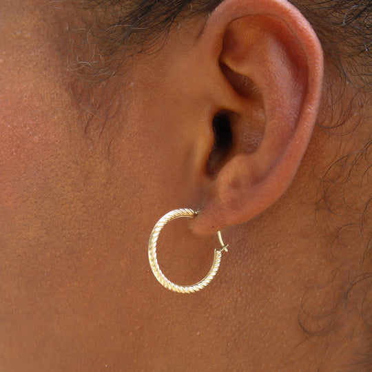 Mini Croissant Hoops – 10k Gold