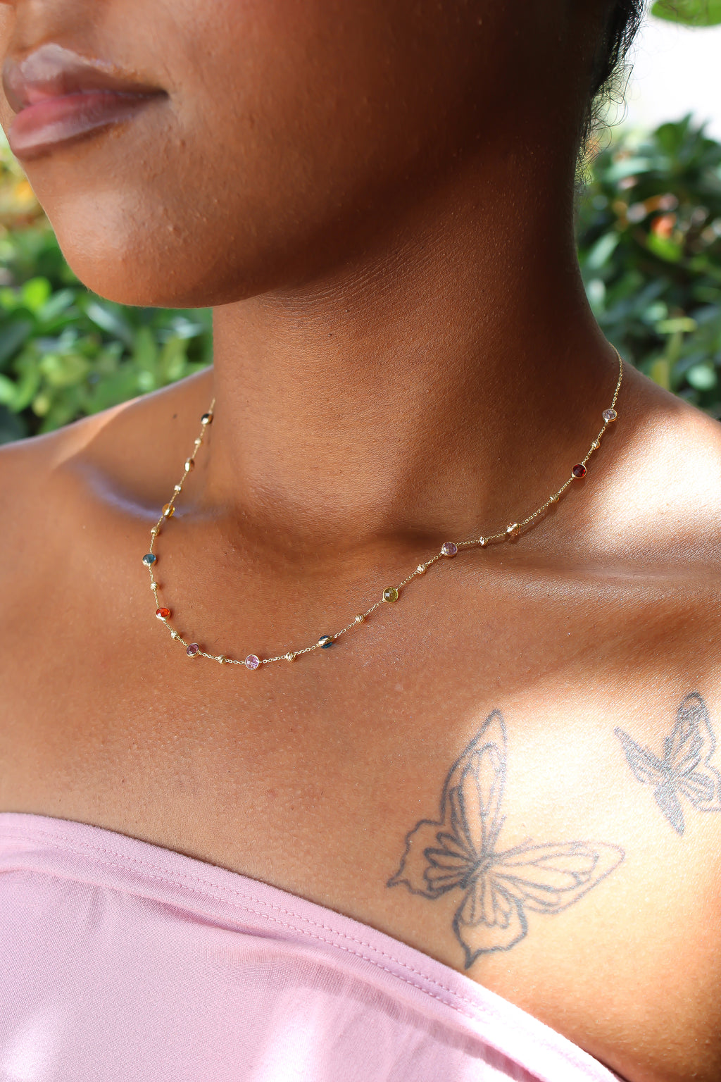 "Confetti Spark" Necklace - 14k Gold
