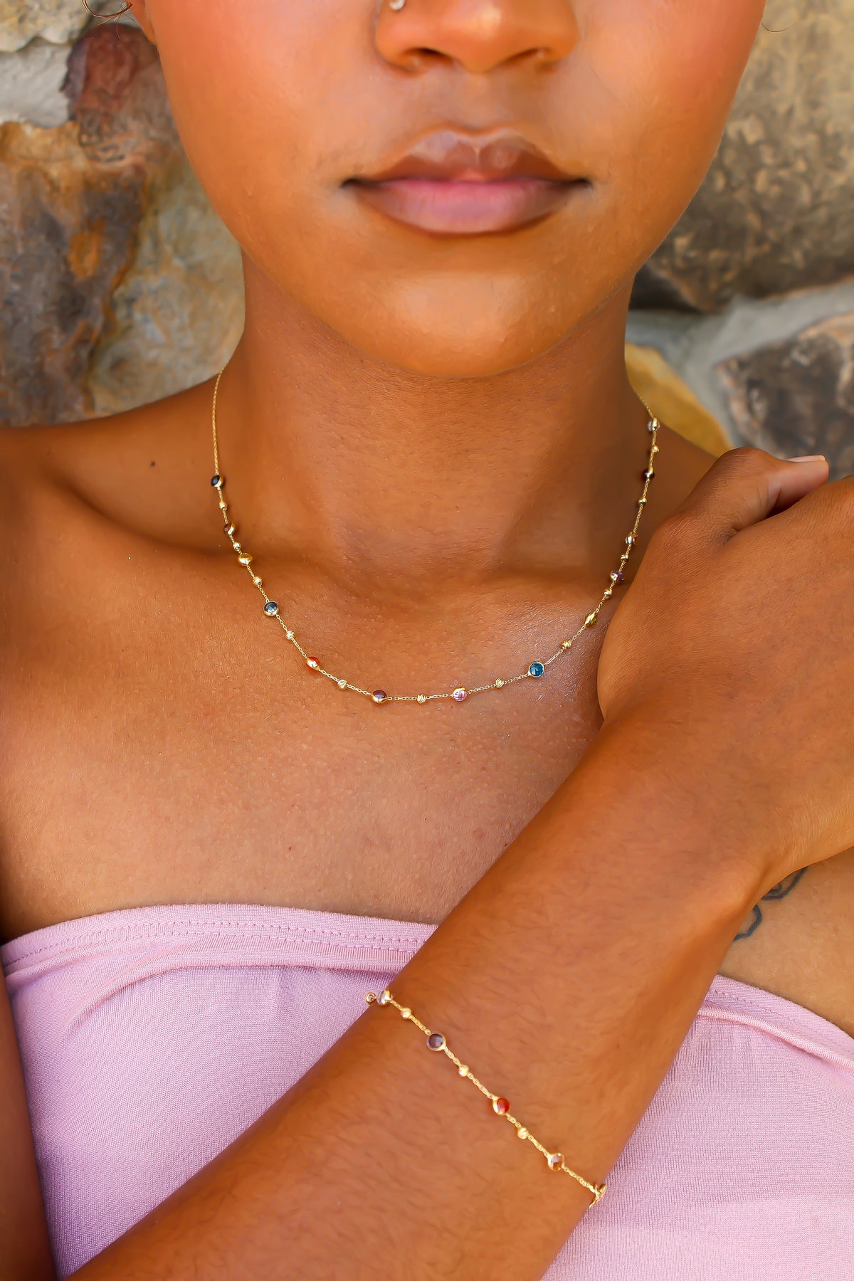 "Confetti Spark" Bracelet - 14k Gold