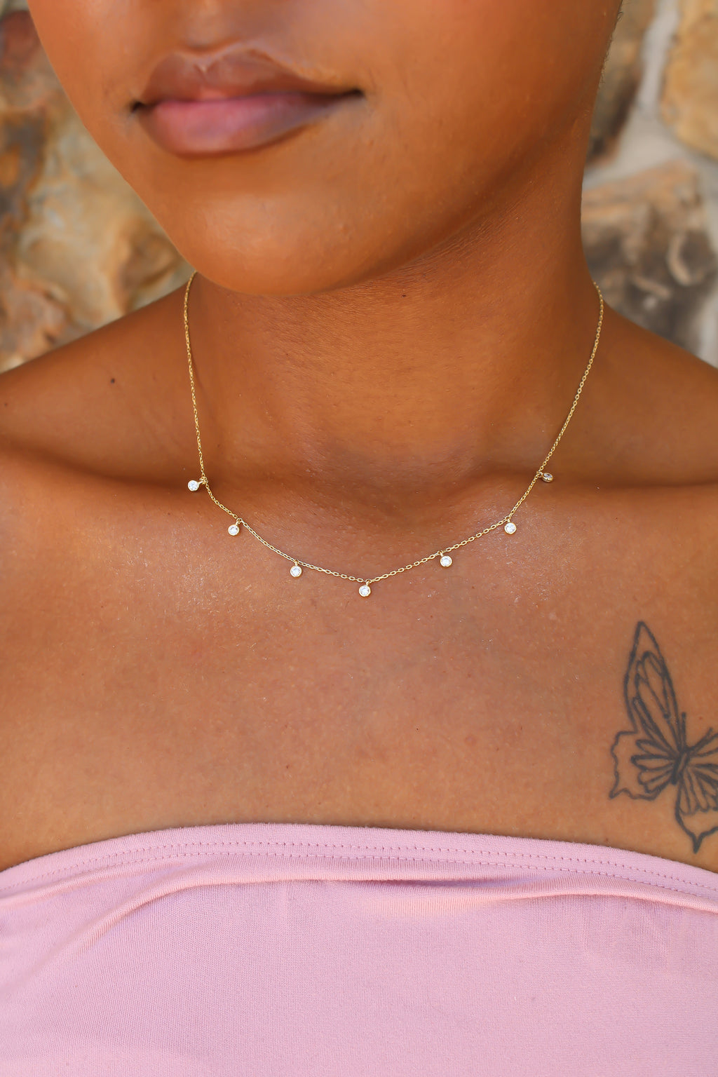 "Golden Glimmer" Necklace - 14k Gold