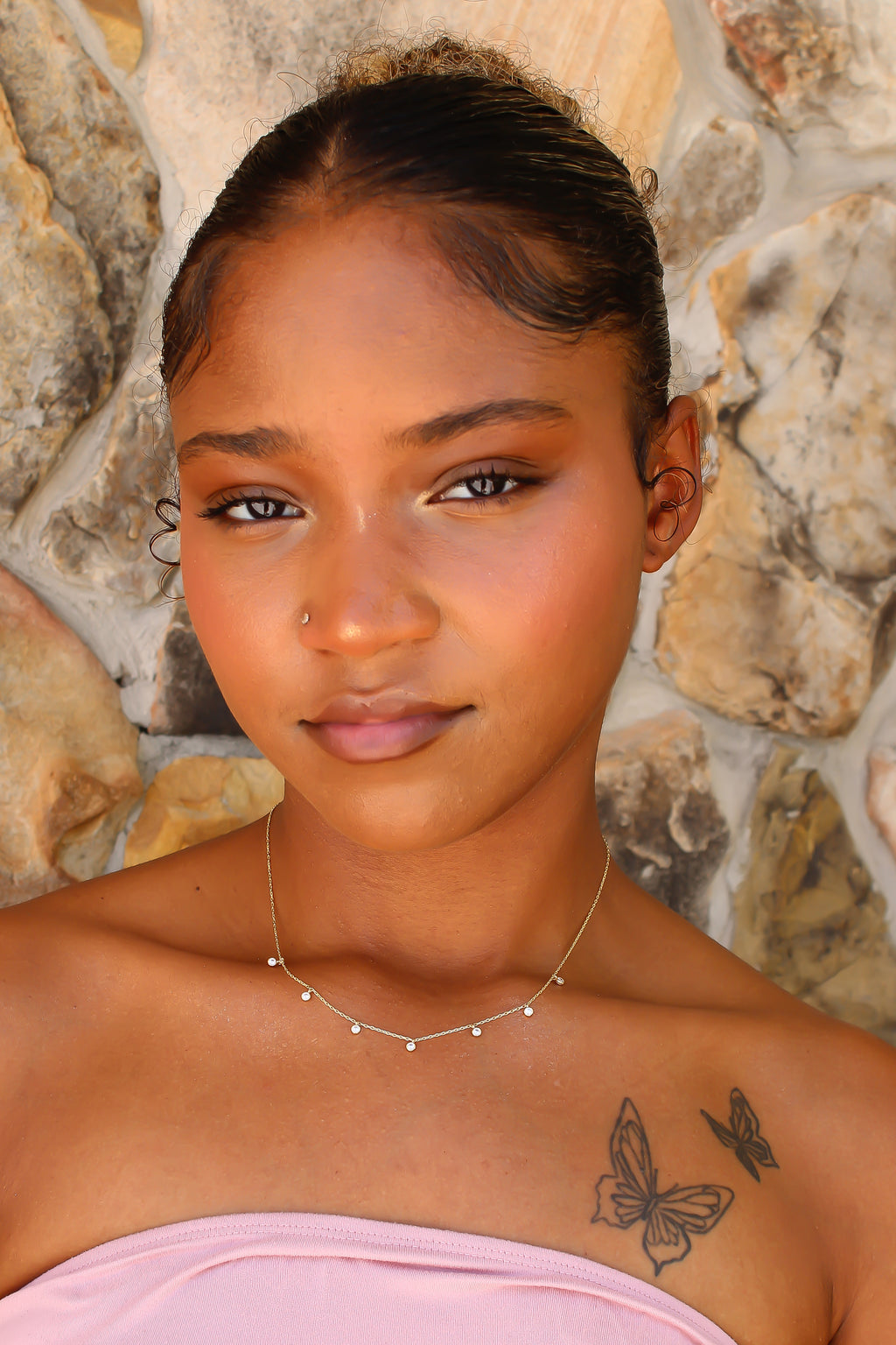 "Golden Glimmer" Necklace - 14k Gold