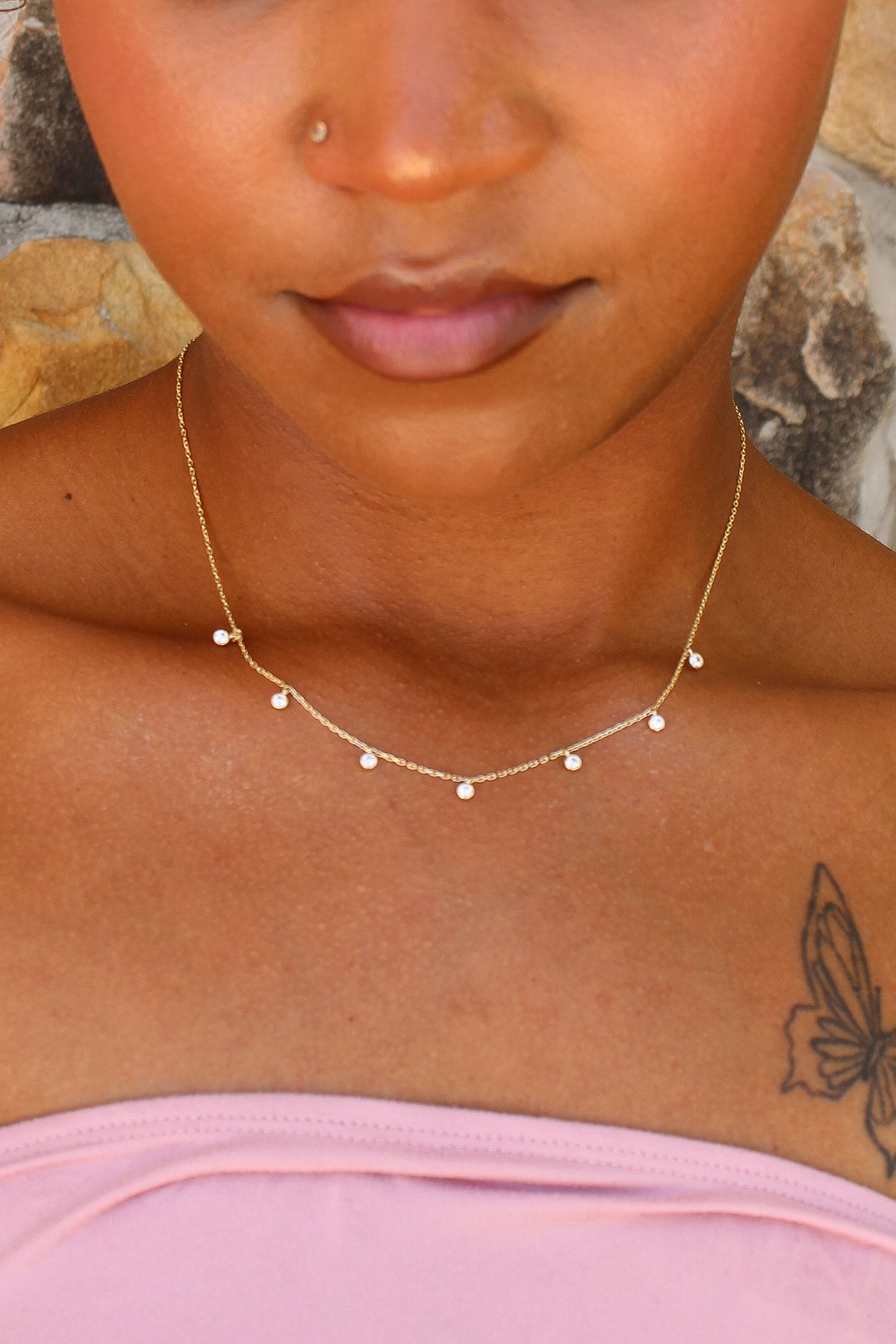 "Golden Glimmer" Necklace - 14k Gold