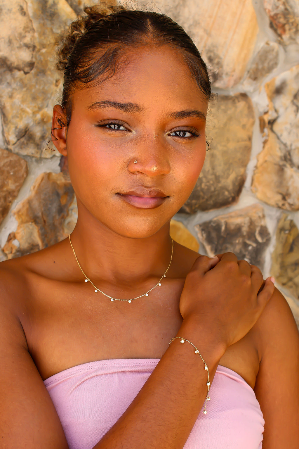 "Golden Glimmer" Necklace - 14k Gold