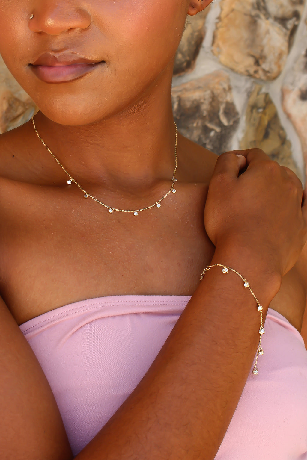 "Golden Glimmer" Necklace - 14k Gold