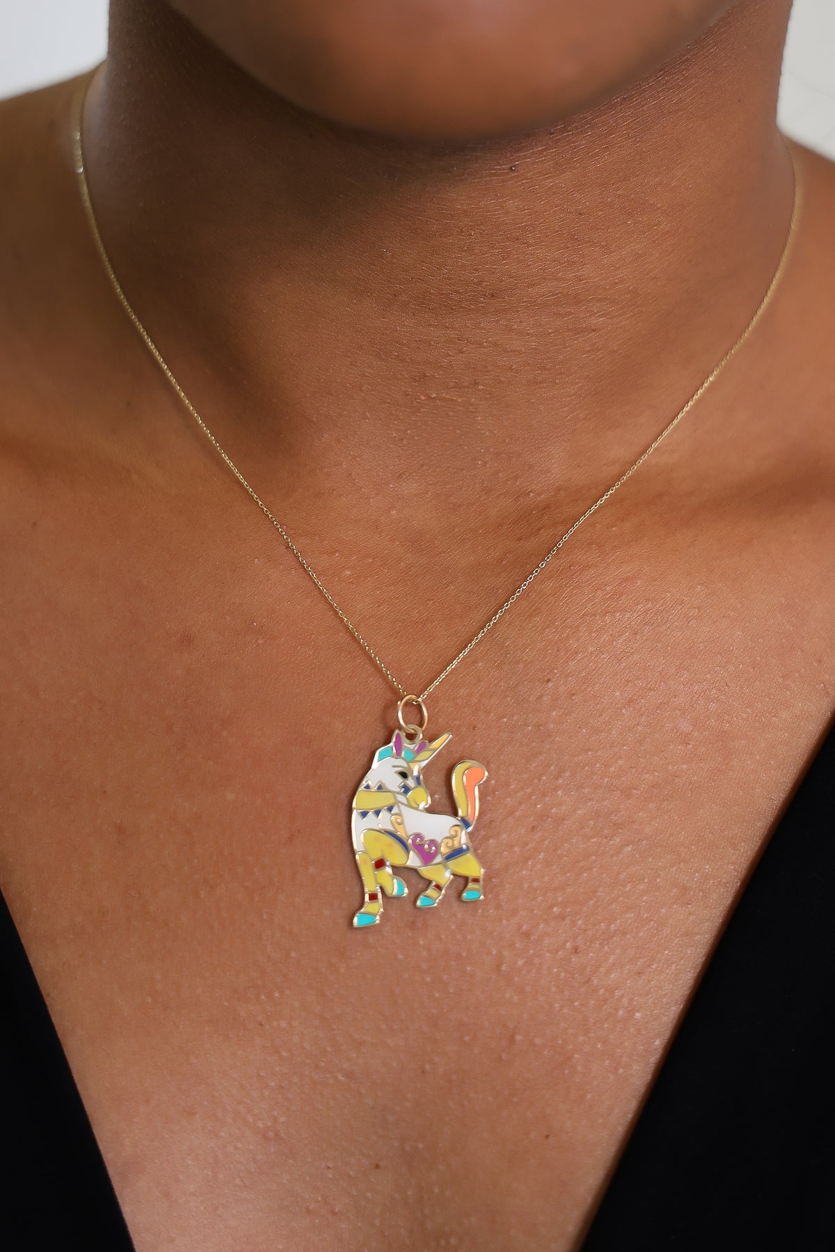 “Mythical Unicorn” Charm – 14k Solid Gold