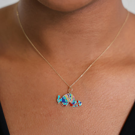 “Armadillo” Pendant – 14k Solid Gold
