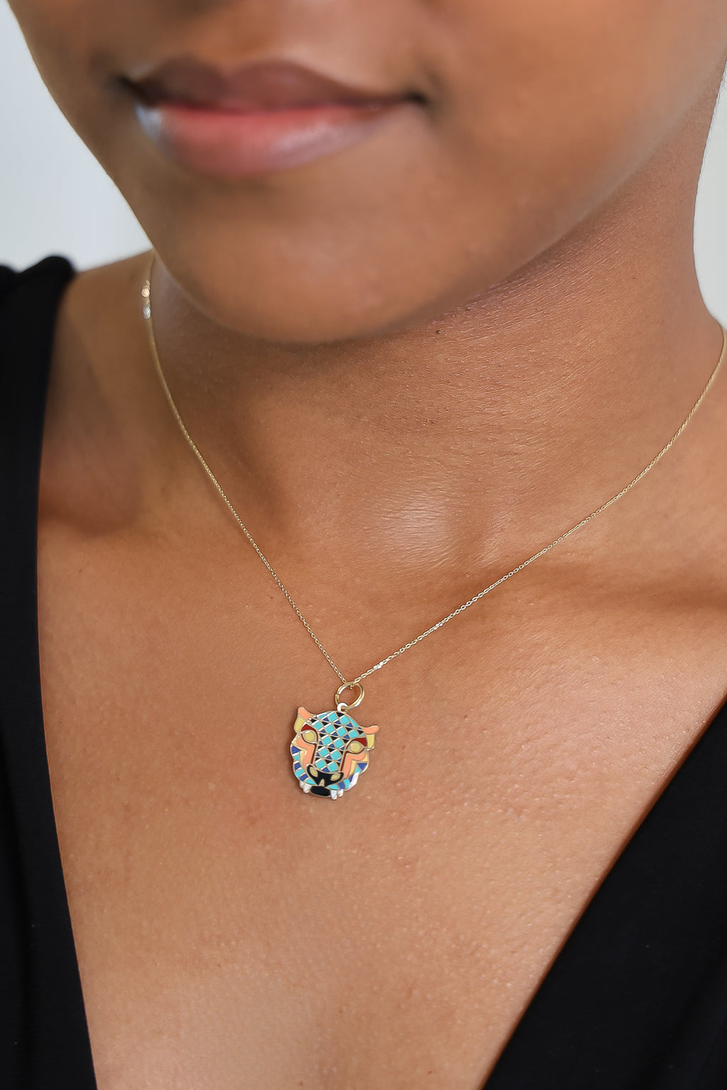 “Wild Tiger” Pendant – 14k Solid Gold