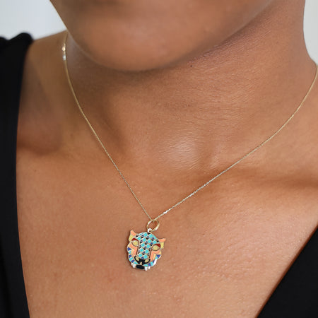 “Wild Tiger” Pendant – 14k Solid Gold