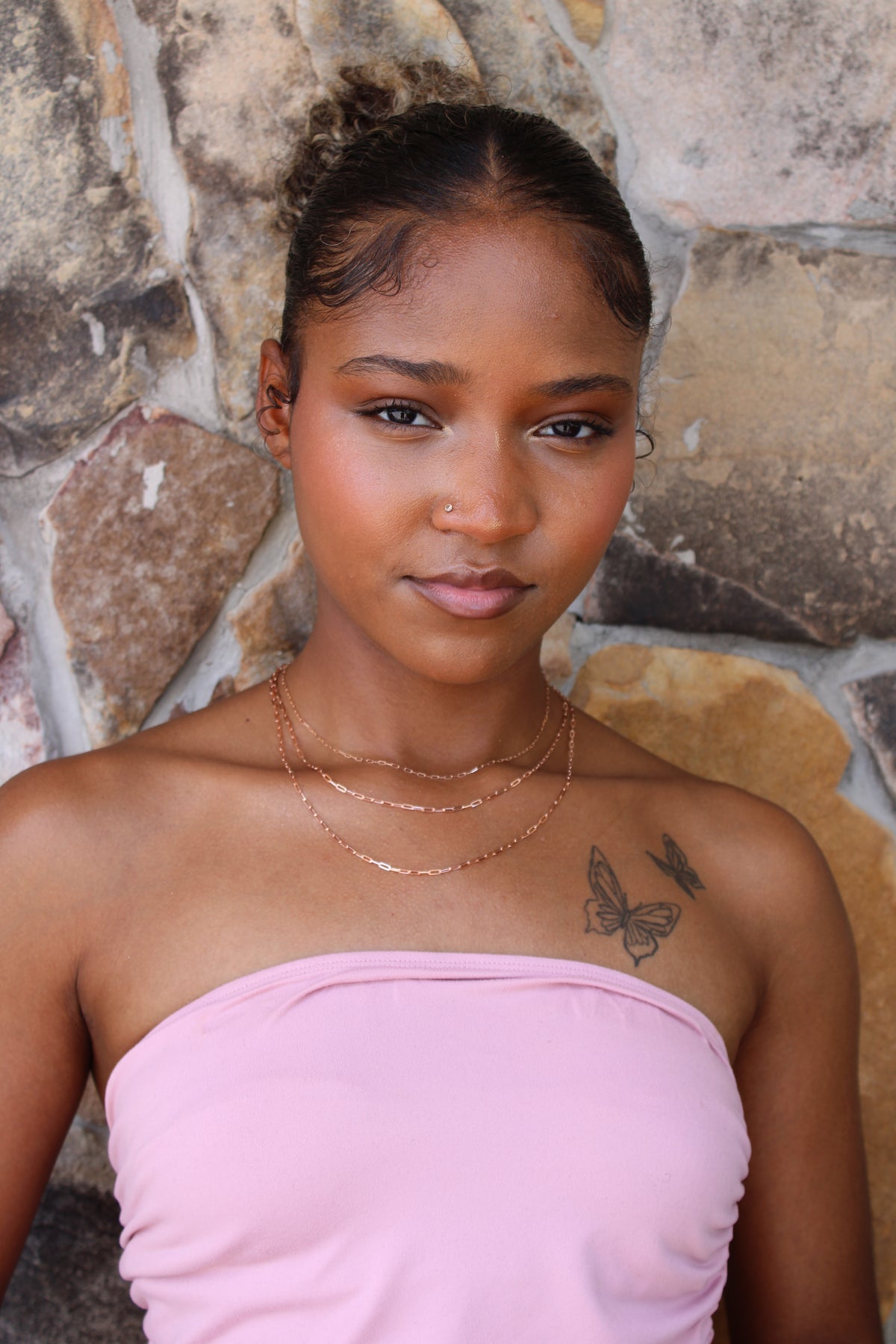 “Rose Paperclip” Chain - 14k Gold