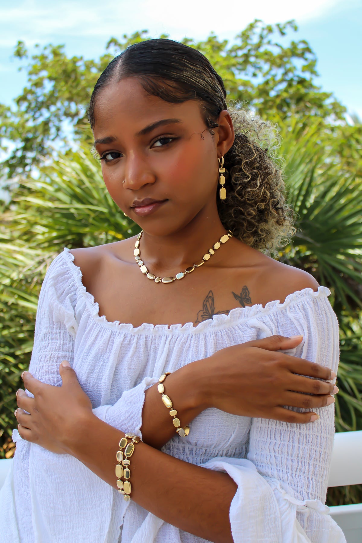 "Polished Edge" Earrings - 14k Gold