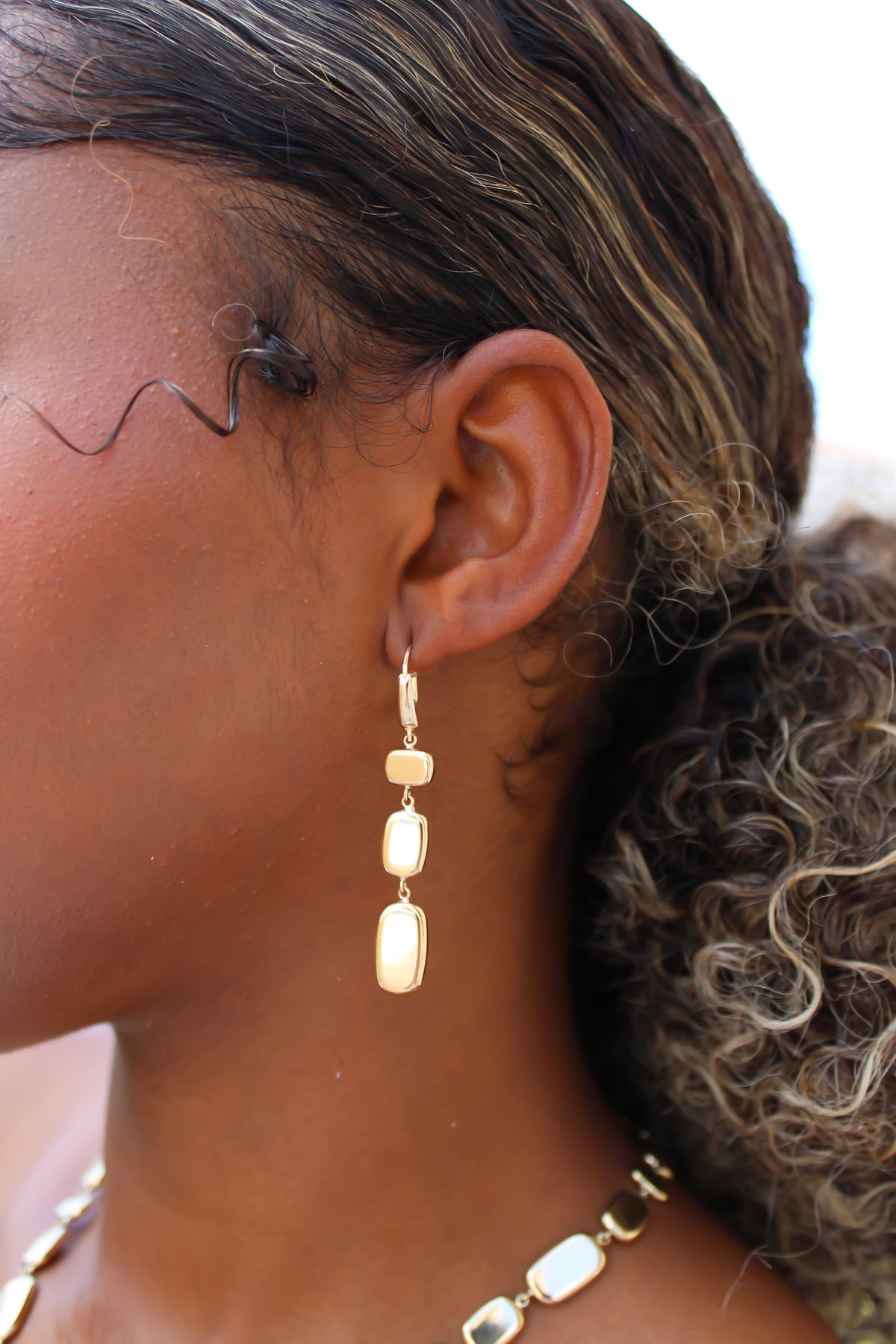 "Polished Edge" Earrings - 14k Gold