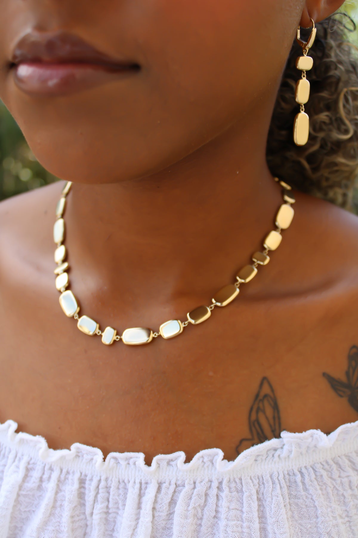 "Polished Edge" Necklace - 14k Gold
