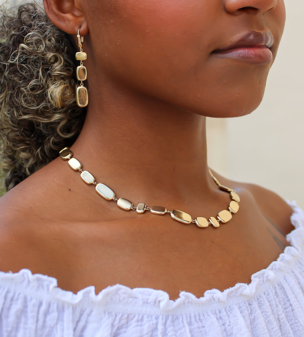 "Polished Edge" Necklace - 14k Gold