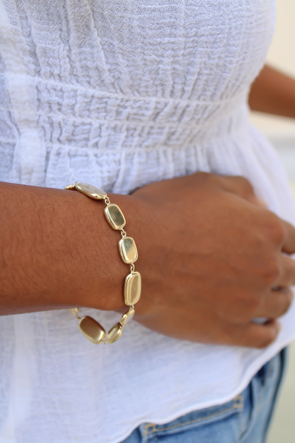 "Polished Edge" Bracelet - 14k Gold