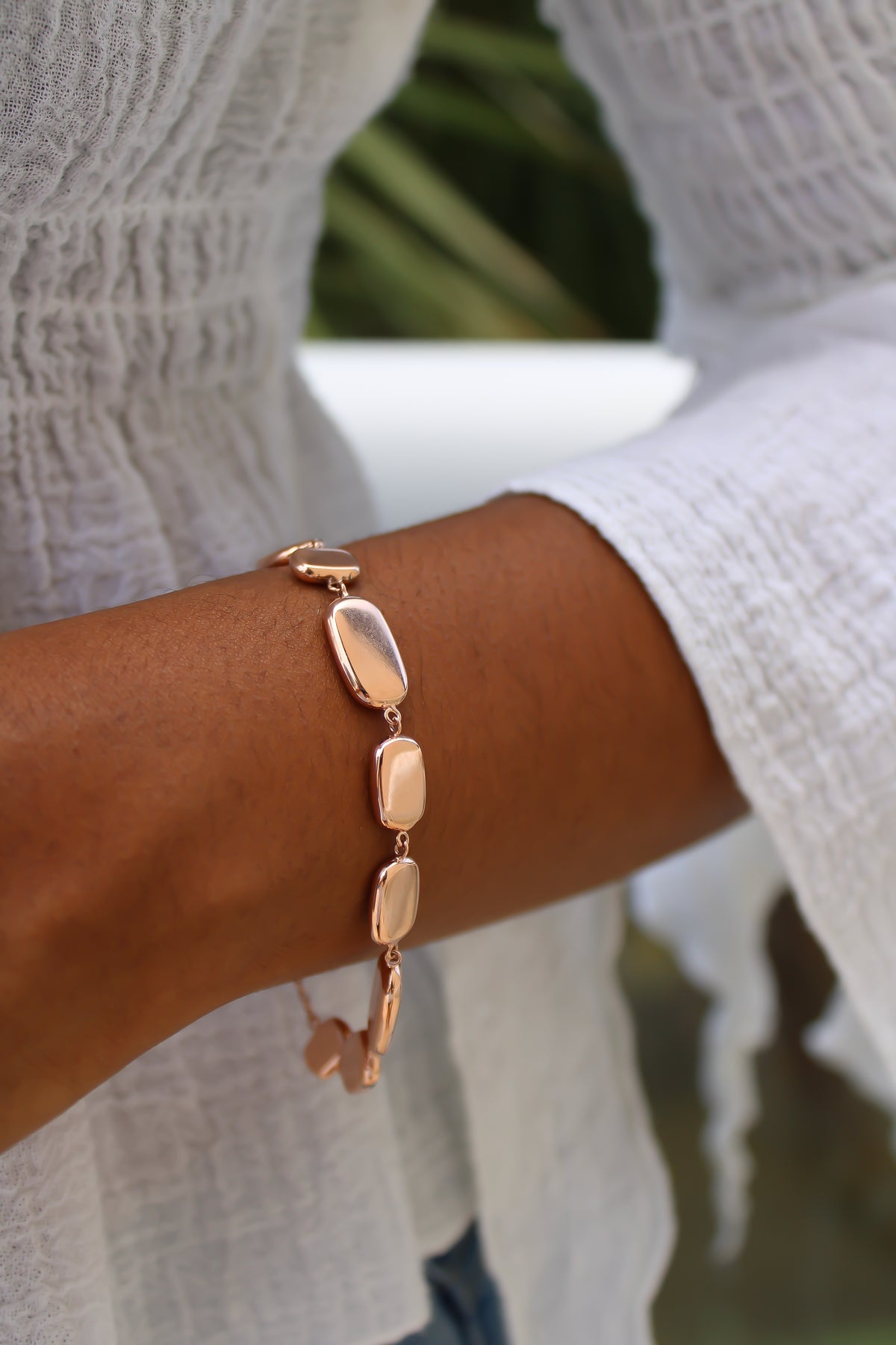 "Polished Blush" Bracelet - 14k Gold