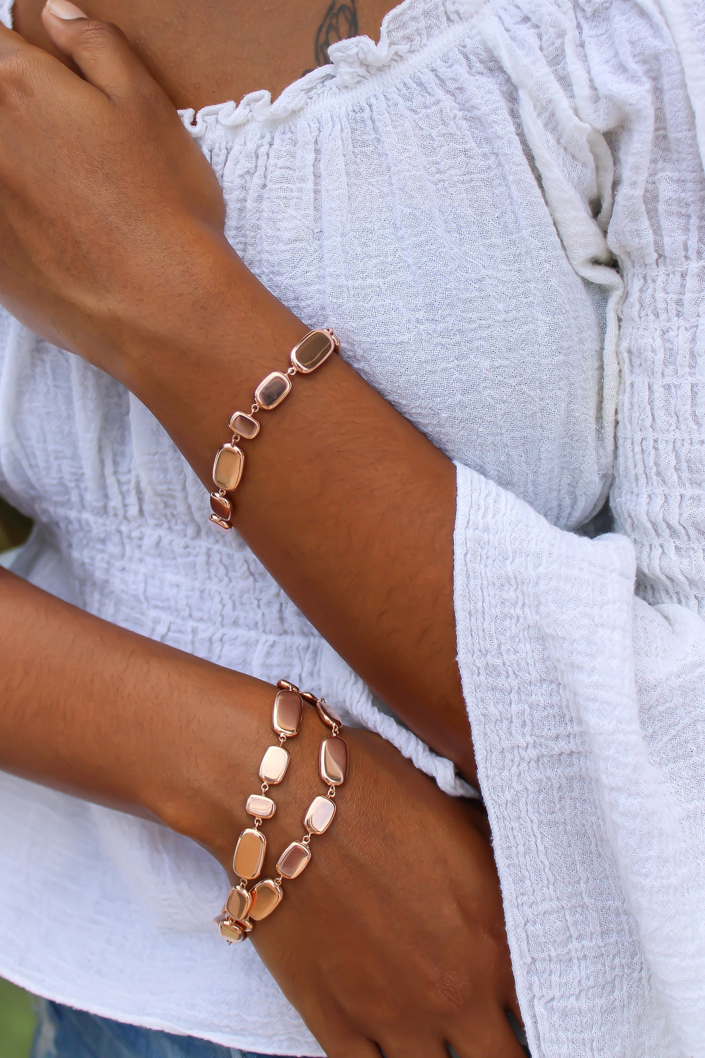 "Polished Blush" Bracelet - 14k Gold