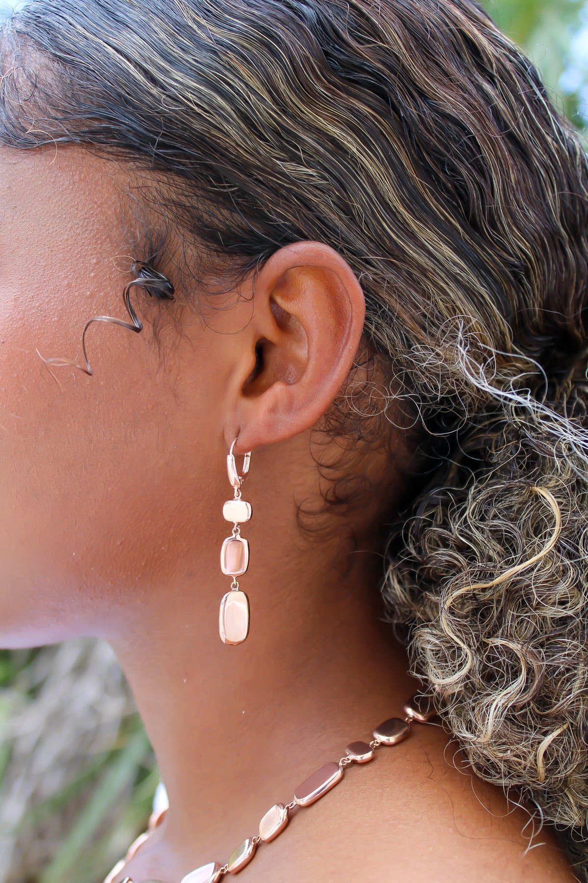 "Polished Blush" Earrings - 14k Gold