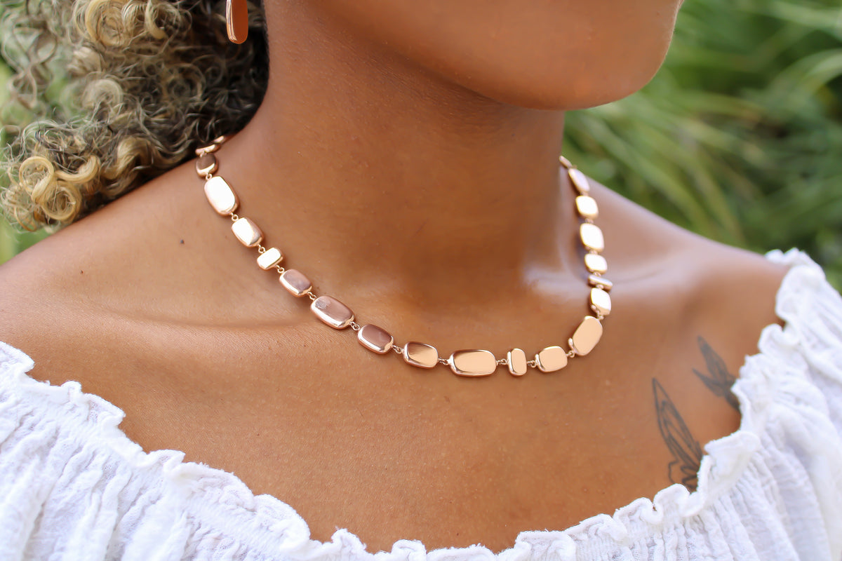 "Polished Blush" Necklace - 14k Gold