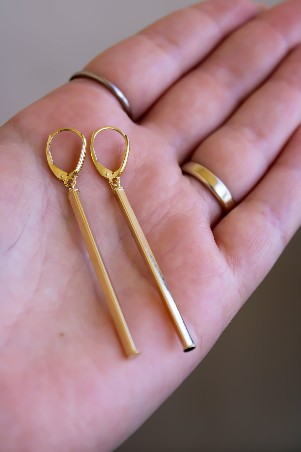 "Golden Edge" Earrings - 14k Gold