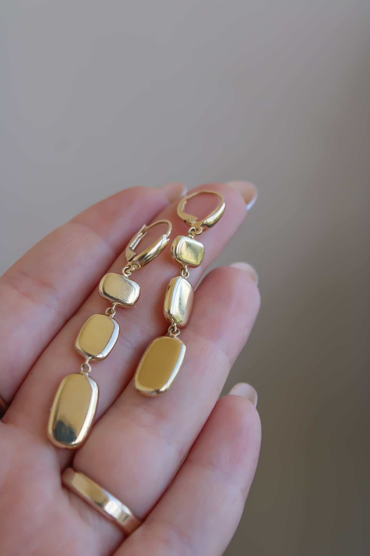 "Polished Edge" Earrings - 14k Gold