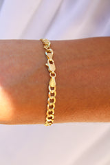 “Name Tag Cuban Bracelet” – 14k Solid Gold