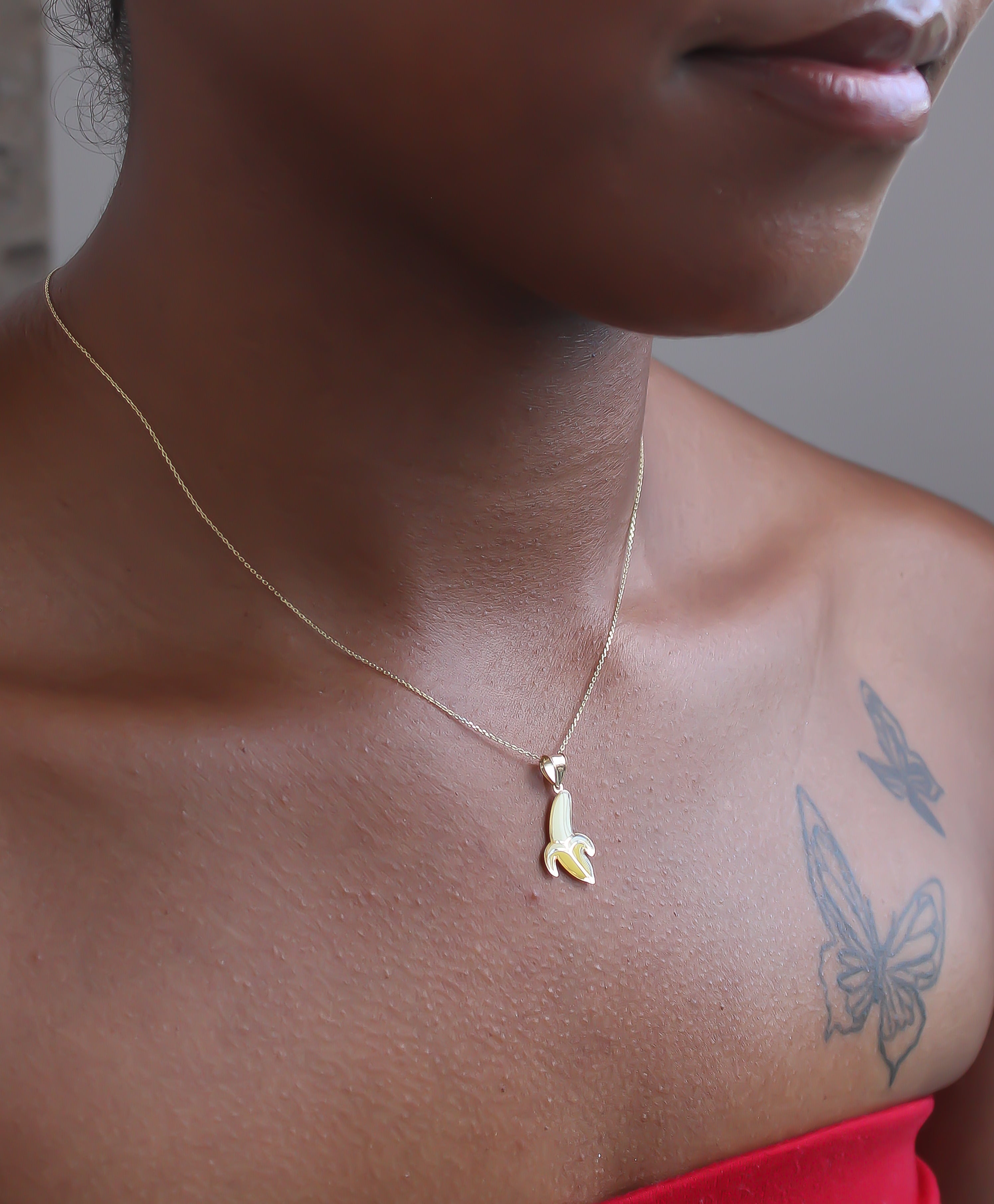 “Banana Bliss” Pendant – 14k Solid Gold