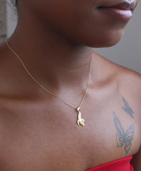 “Banana Bliss” Pendant – 14k Solid Gold