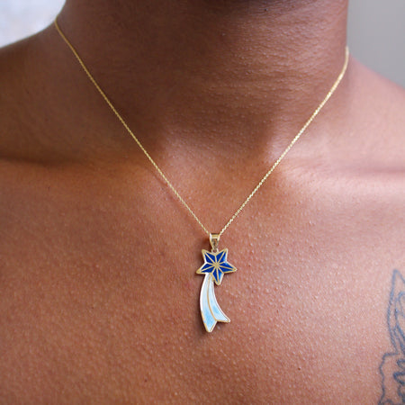 “Shooting Star” Charm – 14k Solid Gold