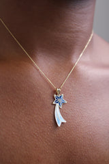 “Shooting Star” Charm – 14k Solid Gold