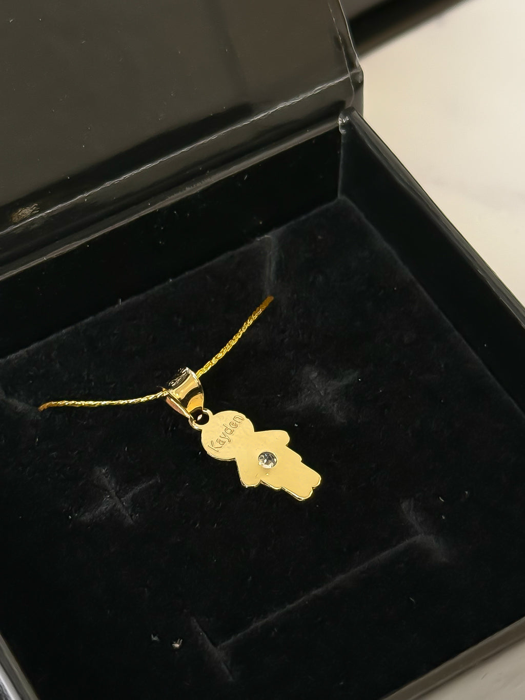 "Loved One” Pendant- 14k Solid Gold