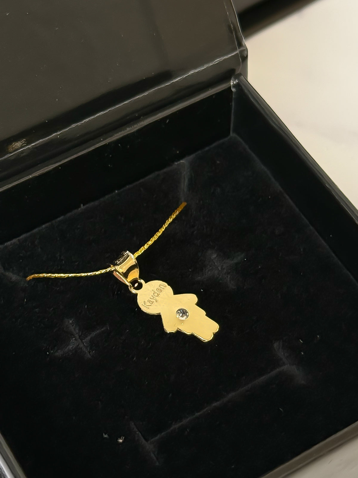 "Loved One” Pendant- 14k Solid Gold
