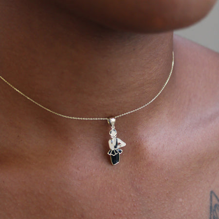 “Golden Muse” Pendant – 14k Solid Gold