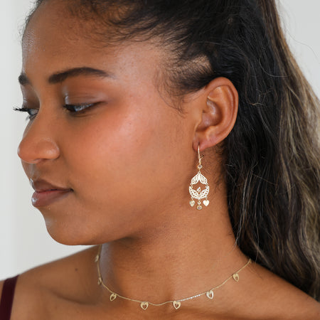“Majestic Bloom” Earrings - 14k Gold