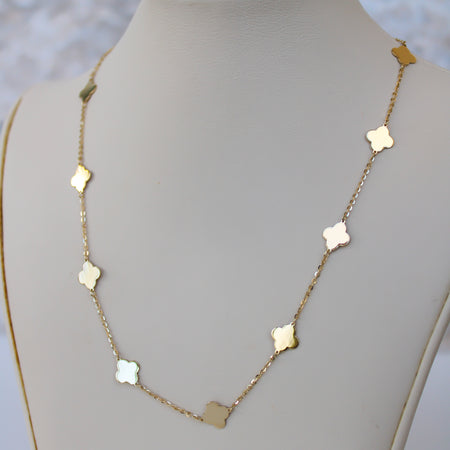 “Everyday Clover” Necklace – 14k Solid Gold