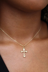 “Protective Cross” Pendant – 10k Solid Gold