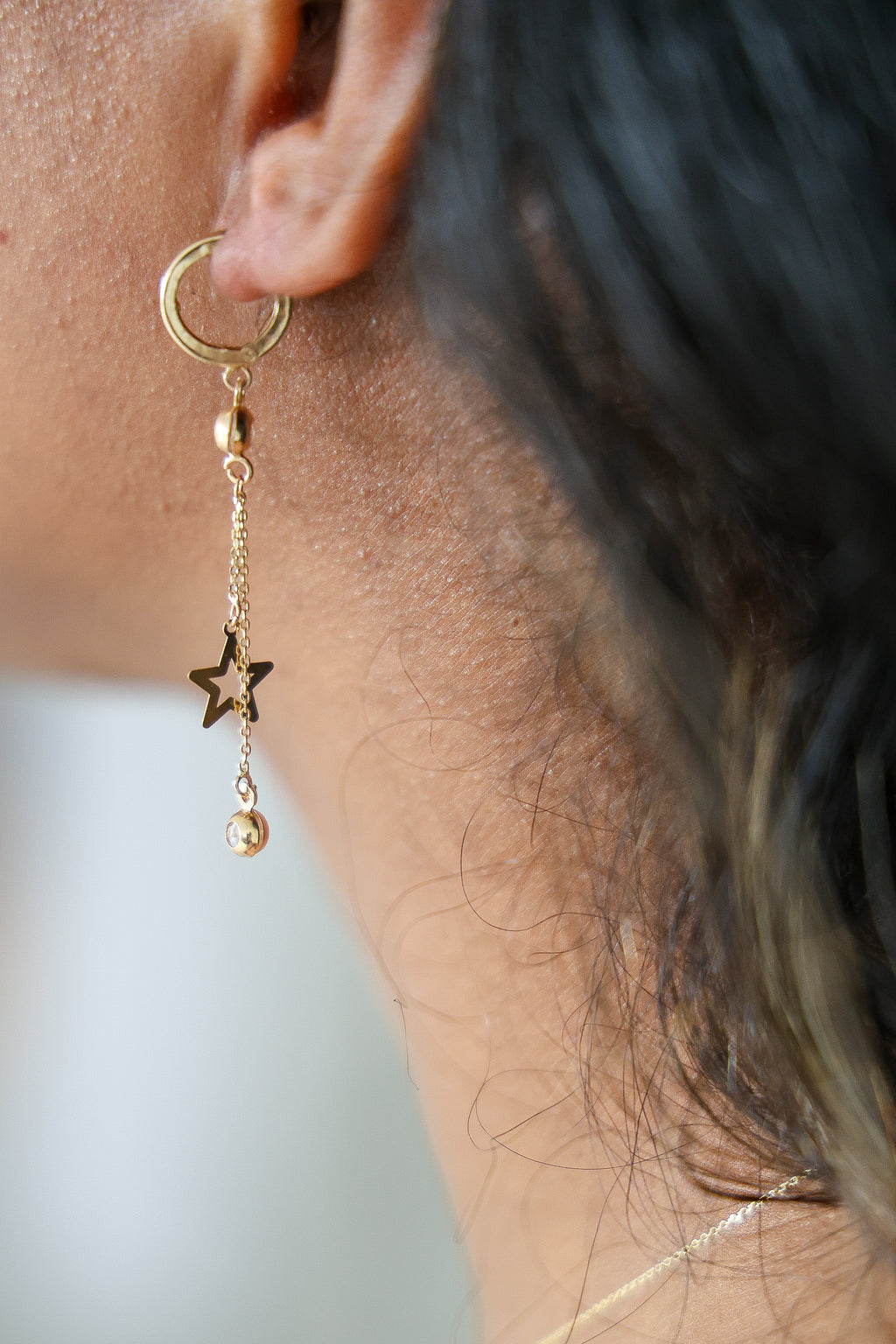 “Starry Drop” Earrings - 14k Gold