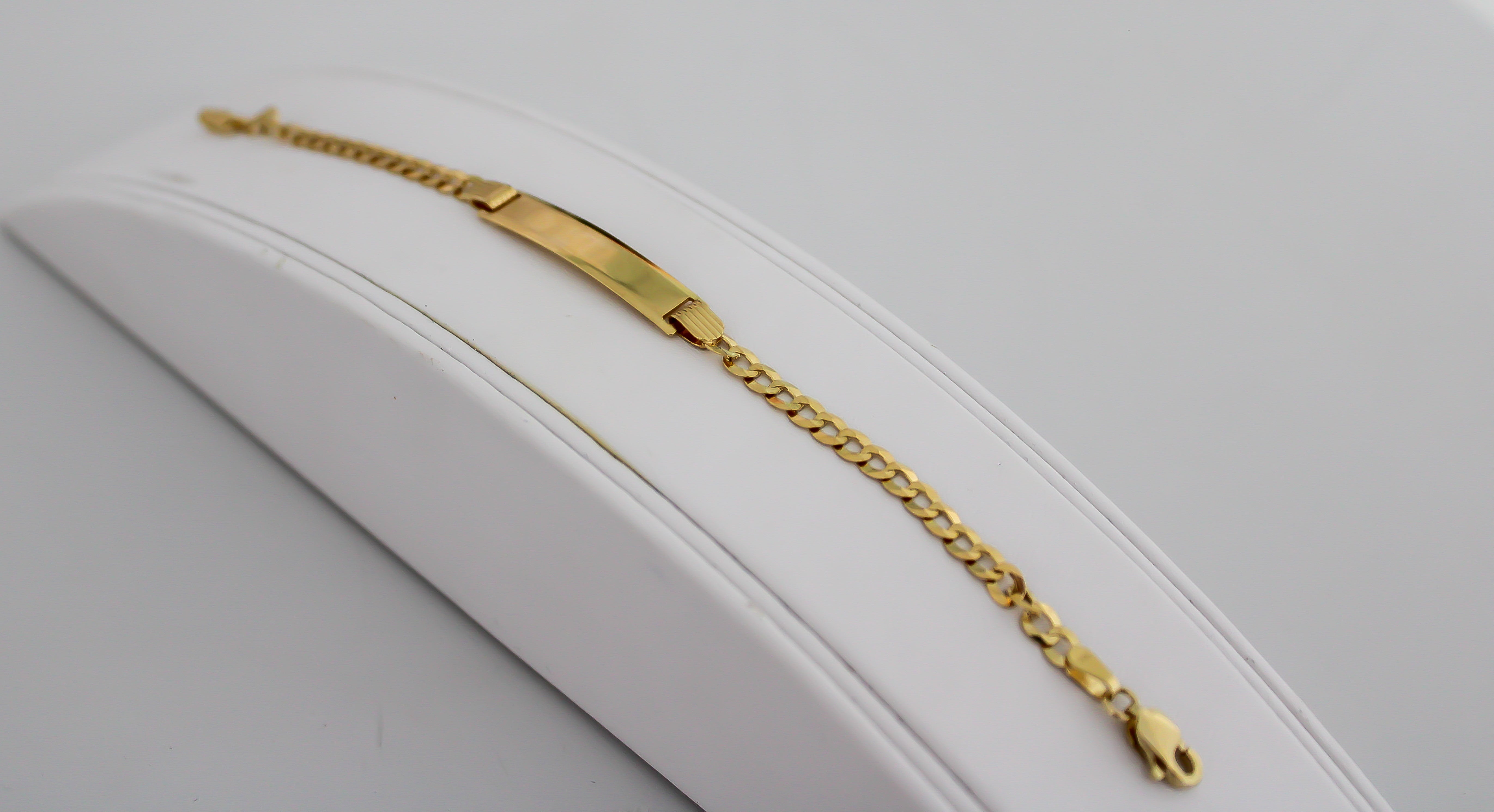 “Name Tag Cuban Bracelet” – 14k Solid Gold