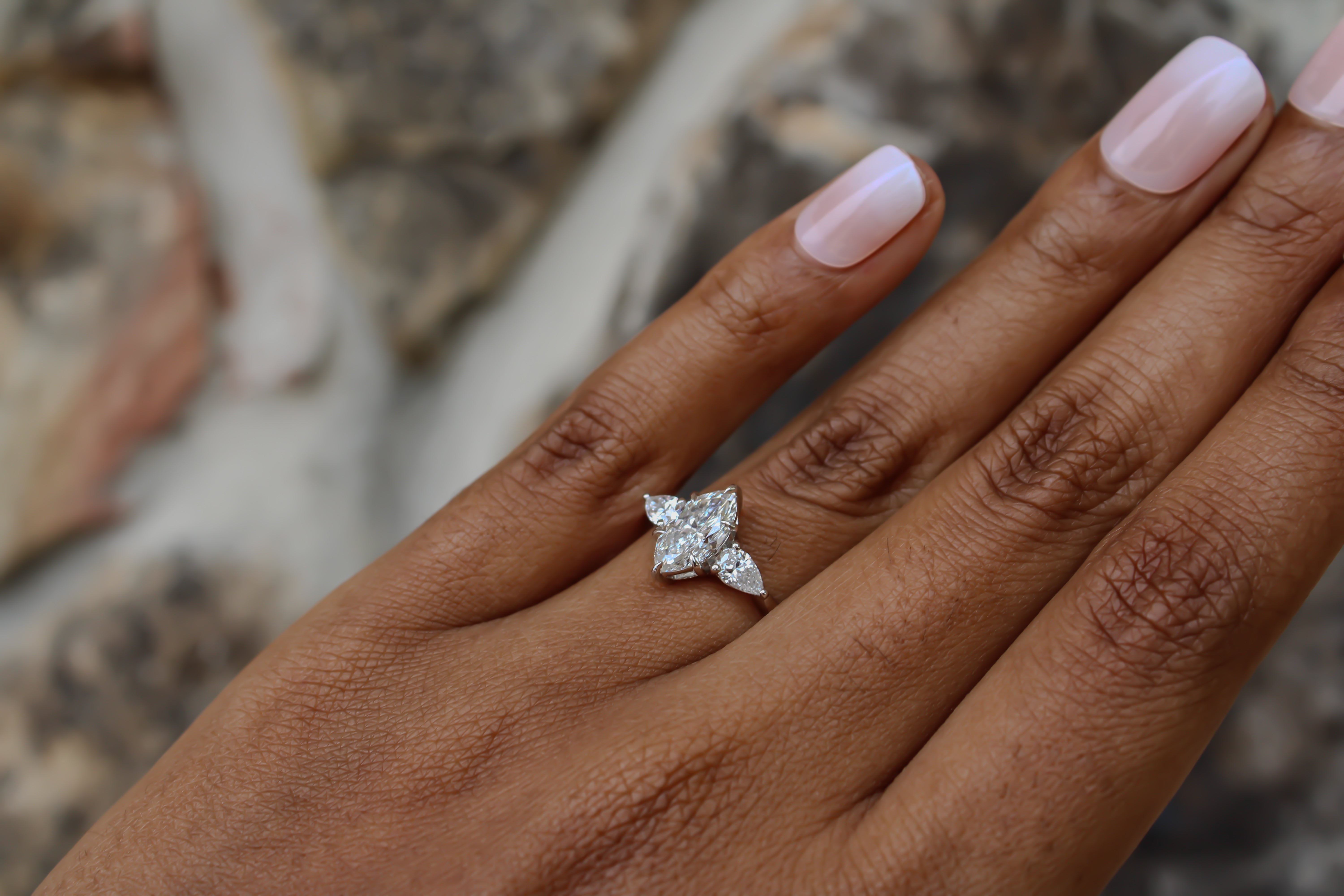 “Marquise Forever” Engagement Ring – 1.41CT Lab Diamond